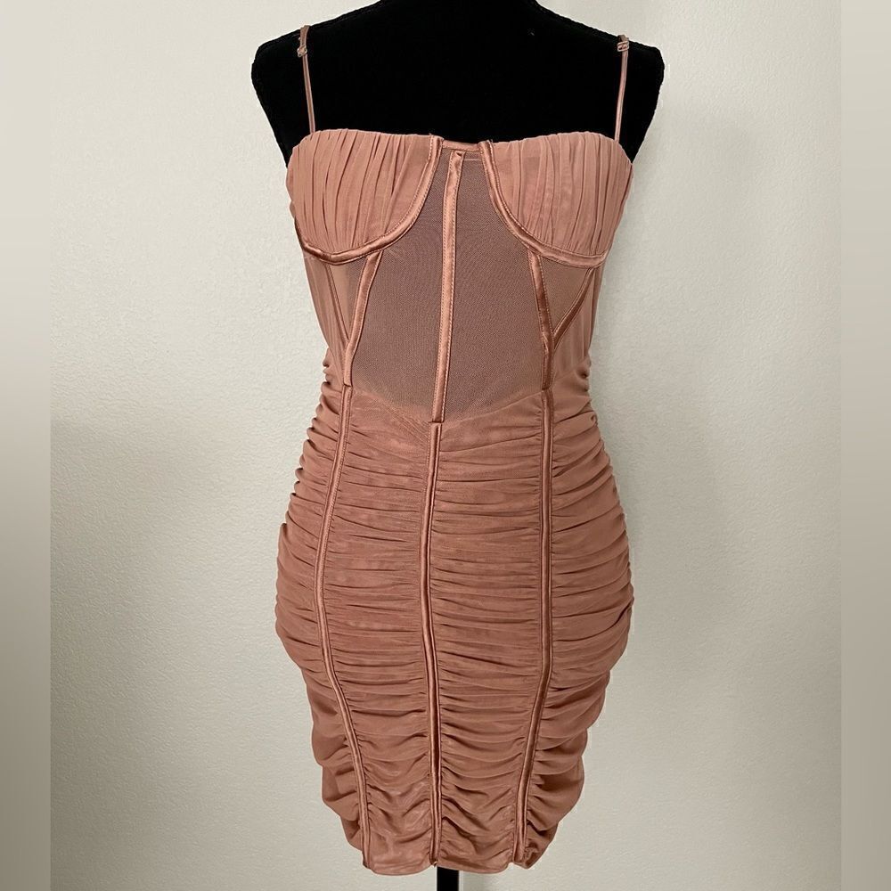 NWT Zara Ruched Tulle Corset Dress